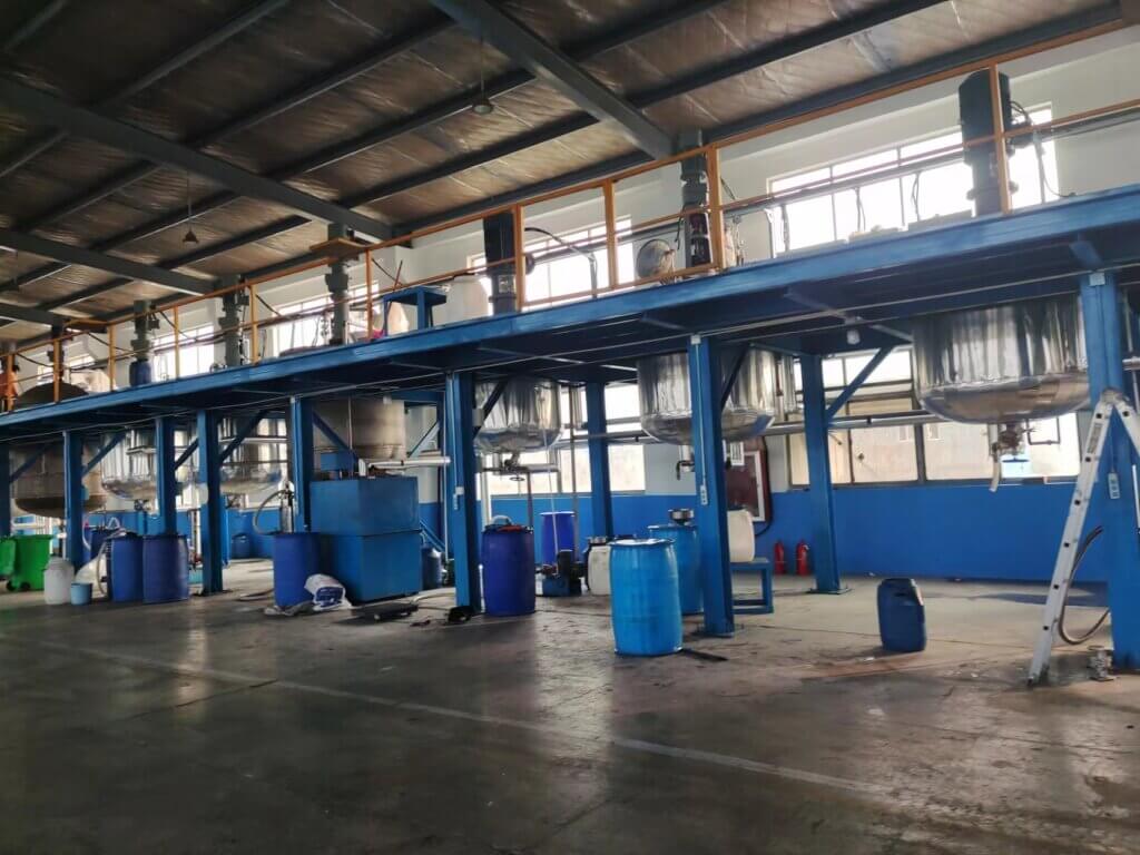 INVINO Defoamer Production Infrastructure INVINO ISO 9001 certified industrial defoamer manufacturing facility and production lines