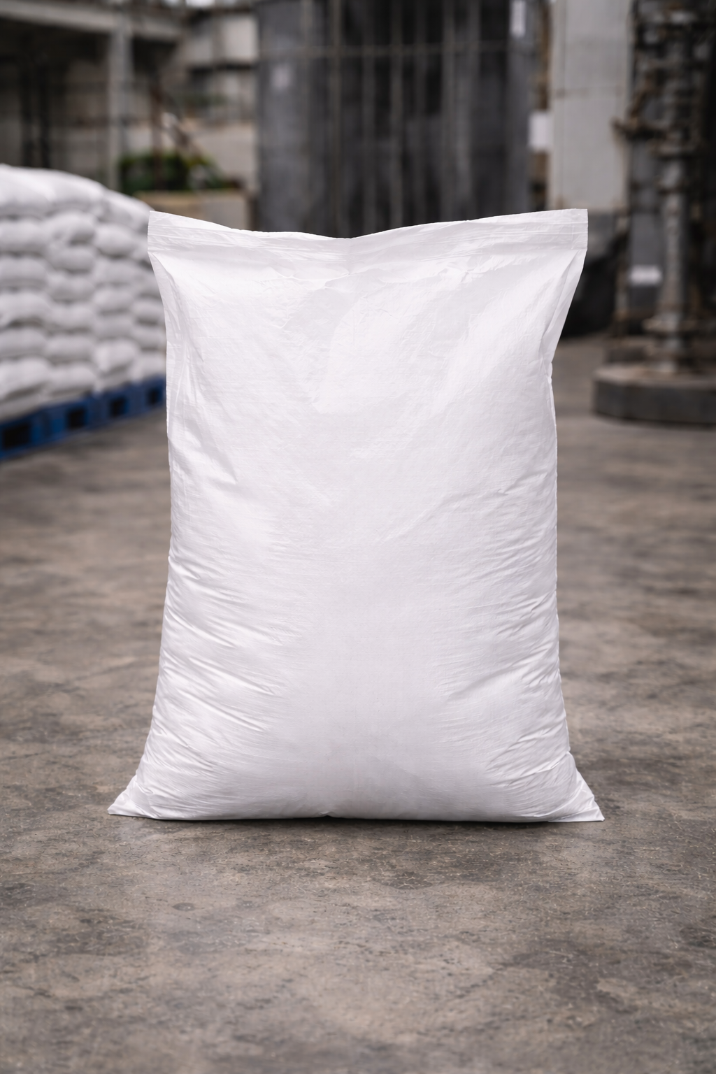 Embalagem padrão em saco de papel com válvula de 25 kg para fornecimento de composto em pó.