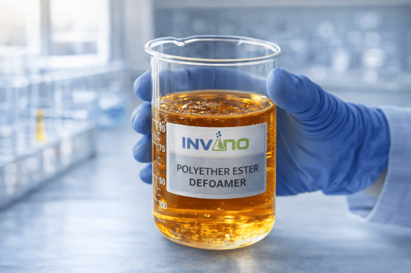 INVINO non-silicone polyether ester defoamer for high temperature stability leachate treatment