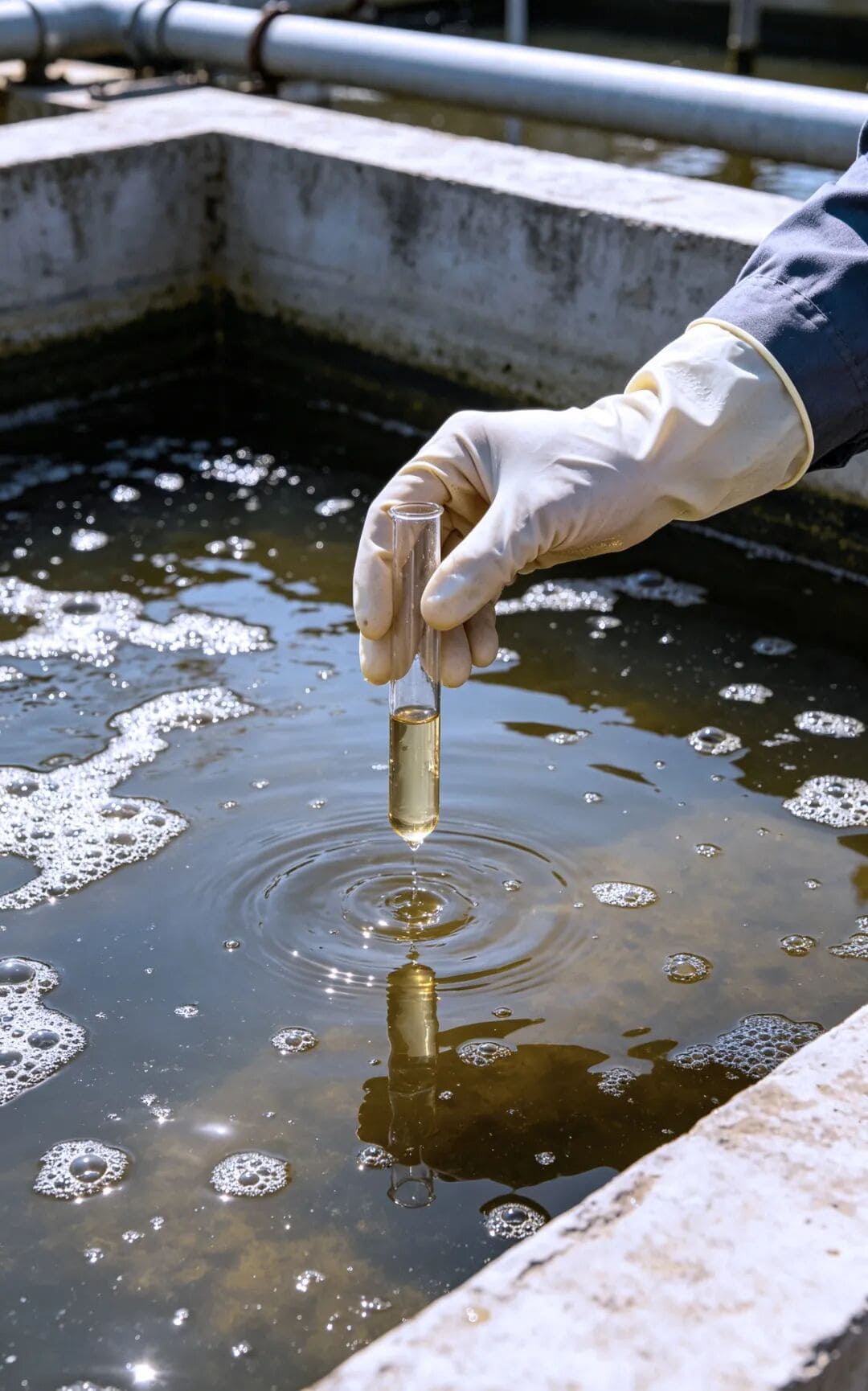 INVINO Defoamer Selection Matrix A technical schematic illustrating structured wastewater foam control selection protocols and optimization benchmarks